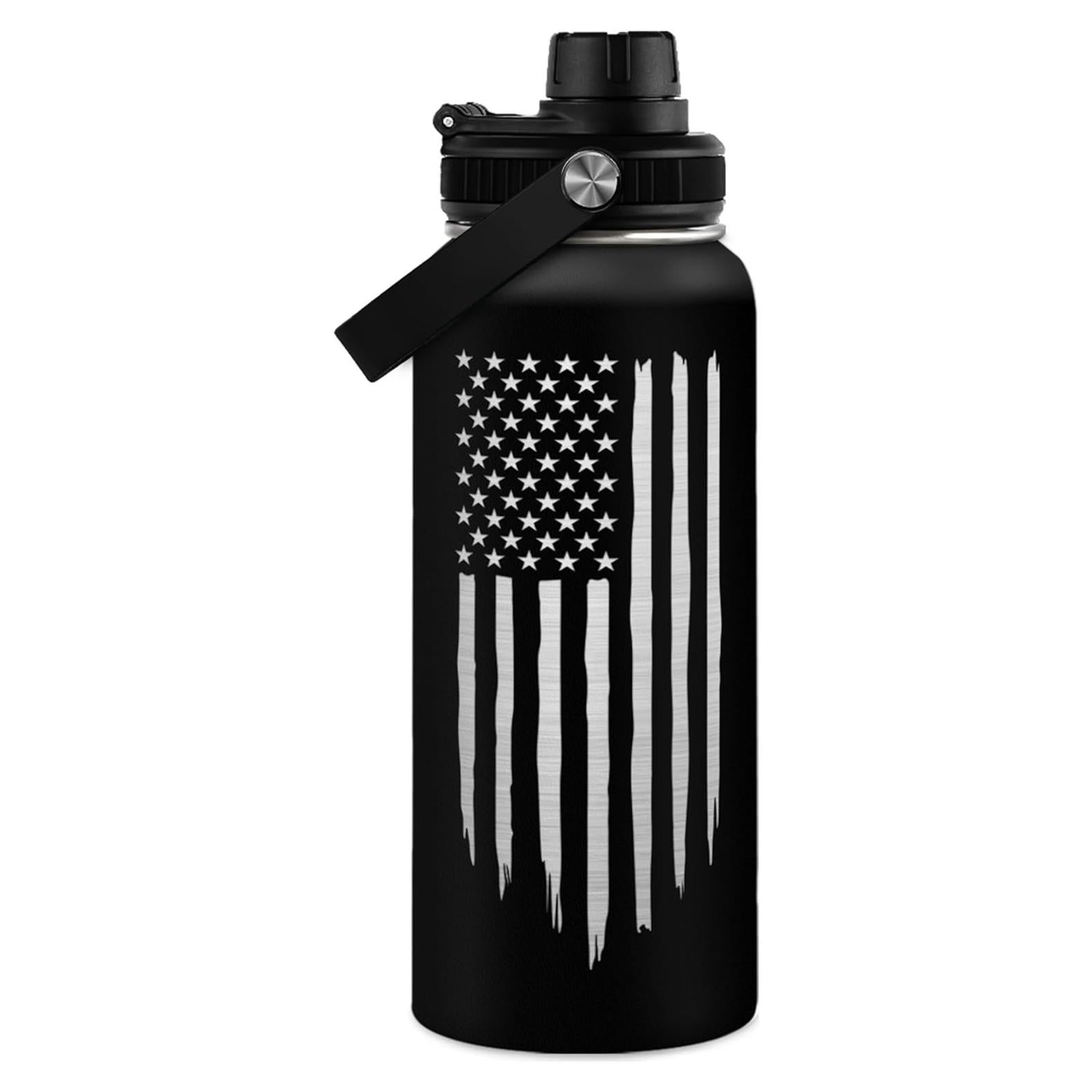 Botella de Agua Aislada SANDJEST 0.95L Bandera Americana
