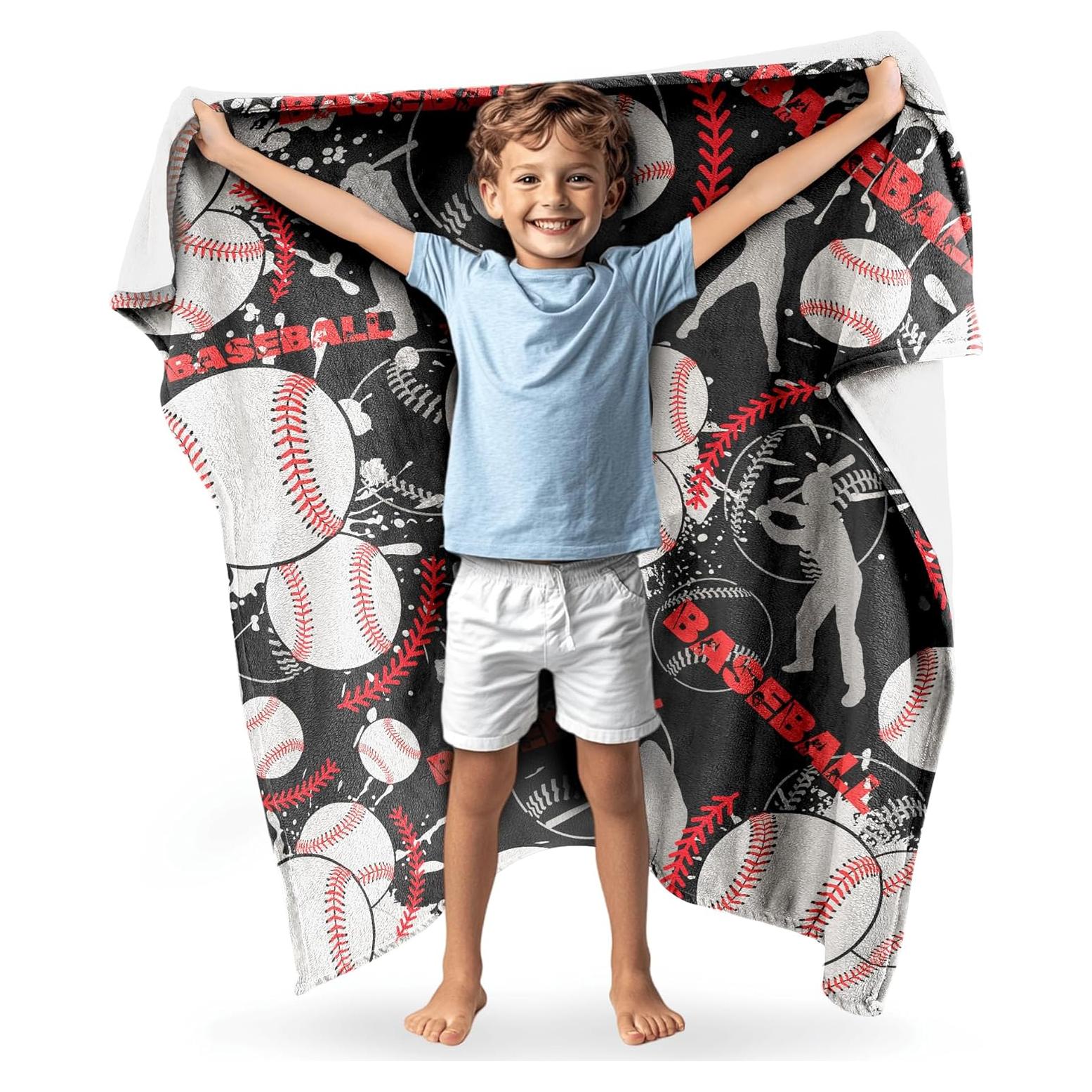 Manta de béisbol SEAZUIIS 127x152 cm para niños y adultos