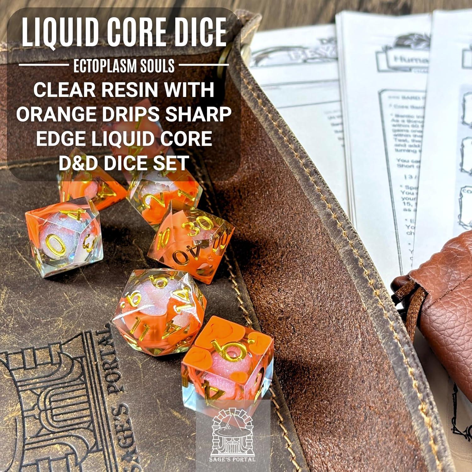 Dados Poliedricos de Resina Almas de Sage 7 Piezas Ectoplasma