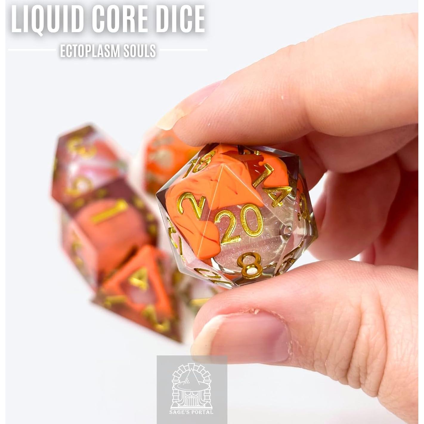 Dados Poliedricos de Resina Almas de Sage 7 Piezas Ectoplasma
