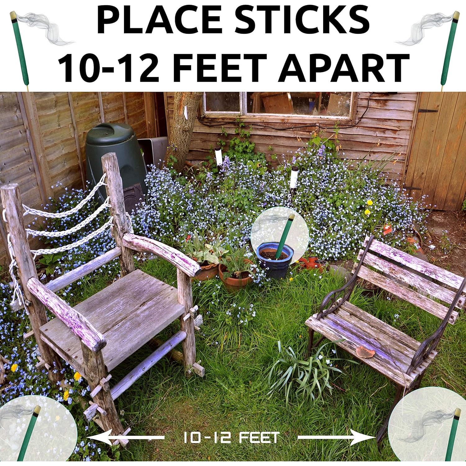 Palos Repelentes de Mosquitos W4W - Paquete de 3 Extra Gruesos