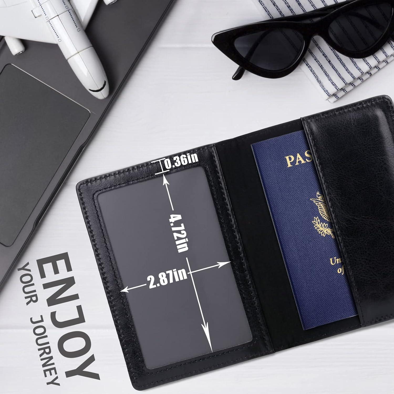 Portafolios de Pasaporte TIGARI Negro Ultra Delgado 14.2x10.2cm