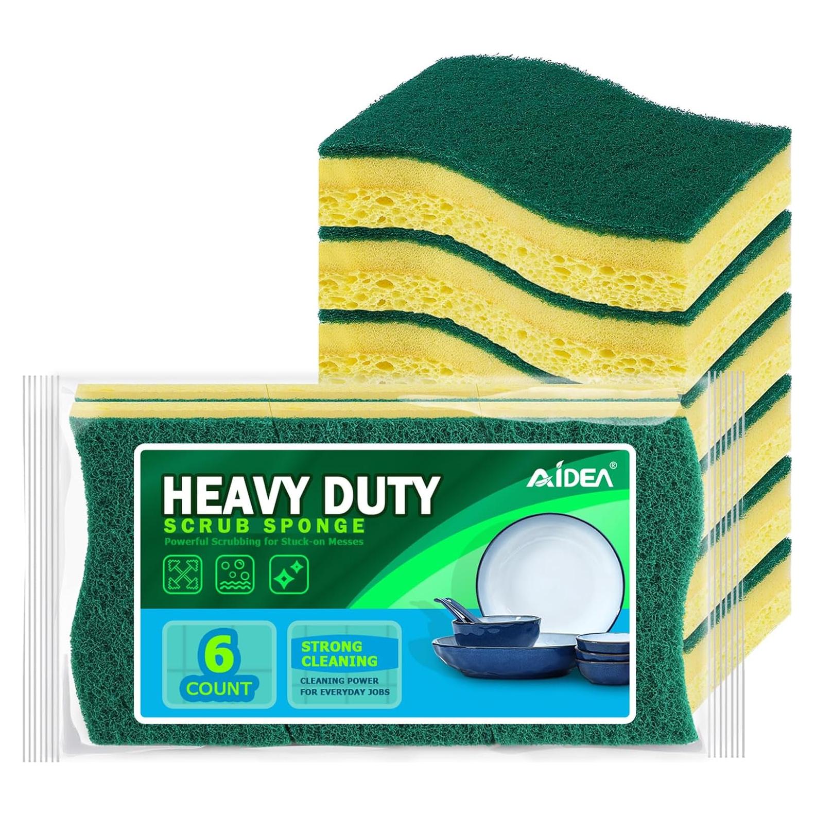 Esponjas de Fregado AIDEA, 6 Unidades, Alta Resistencia