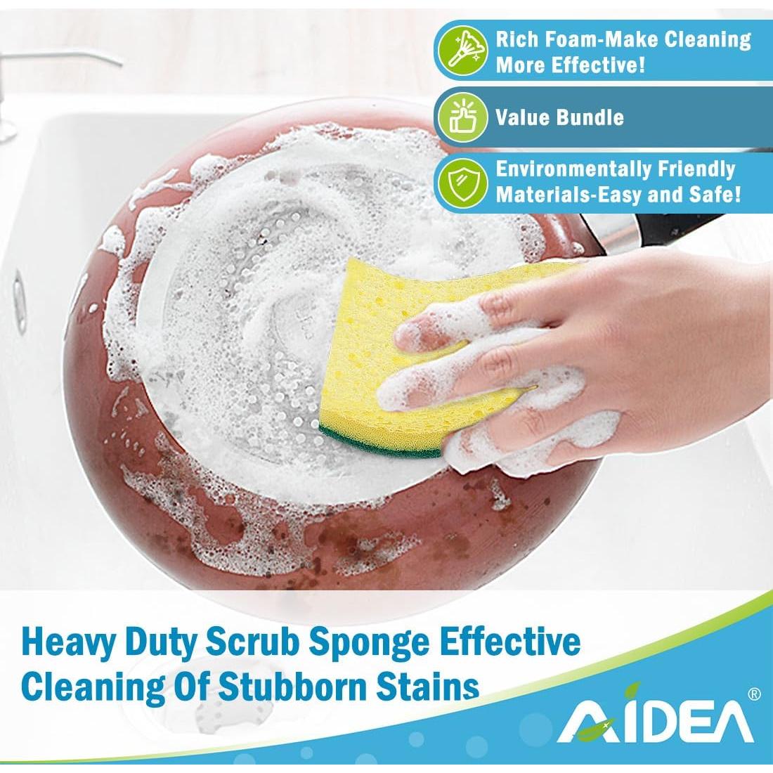 Esponjas de Fregado AIDEA, 6 Unidades, Alta Resistencia