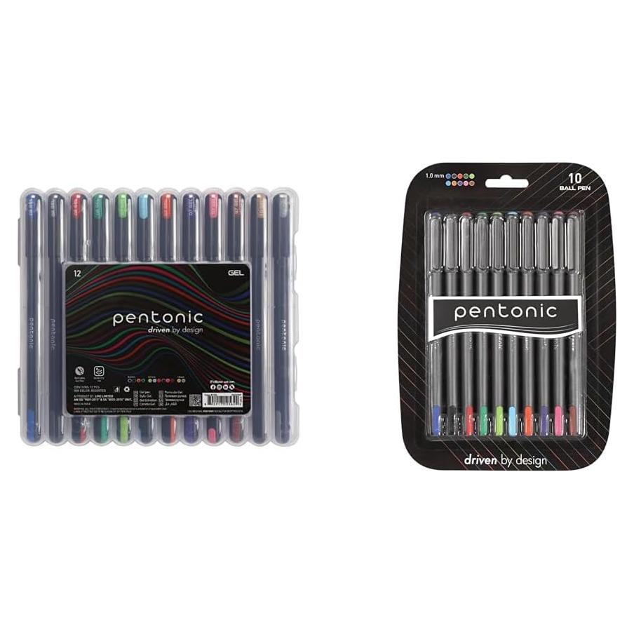 Bolígrafos de Gel y Punta de Bola Pentonic - 22 Unidades, 0.6-1.0mm