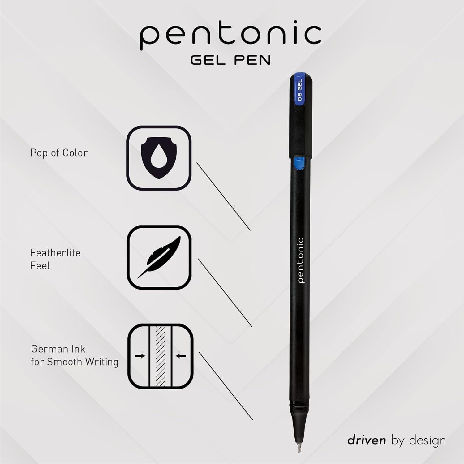 Bolígrafos de Gel y Punta de Bola Pentonic - 22 Unidades, 0.6-1.0mm