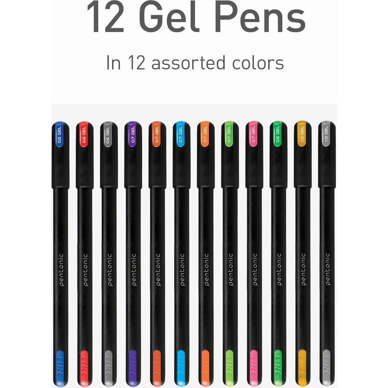 Bolígrafos de Gel y Punta de Bola Pentonic - 22 Unidades, 0.6-1.0mm