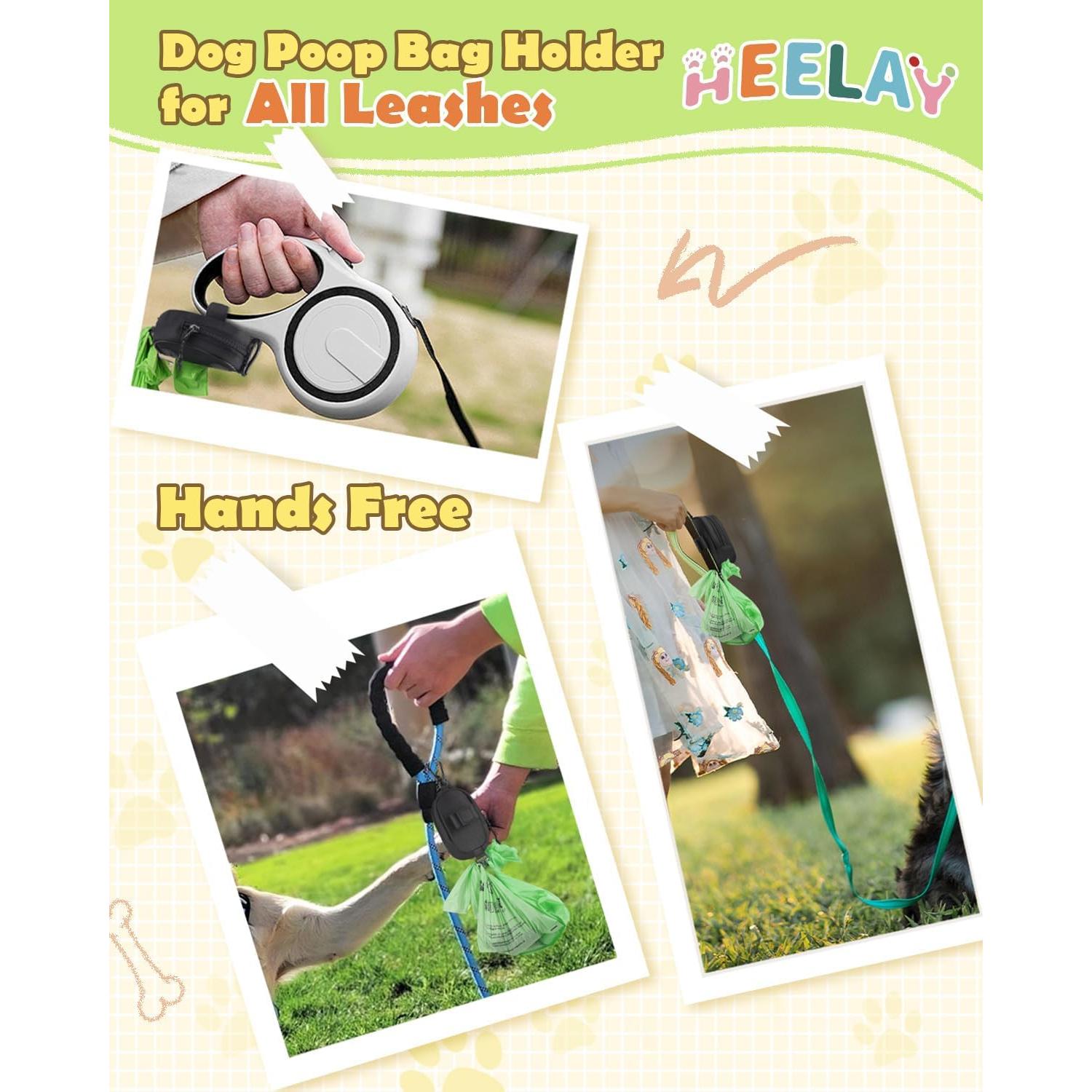 Dispensador de bolsas de excremento para perro Heelay negro