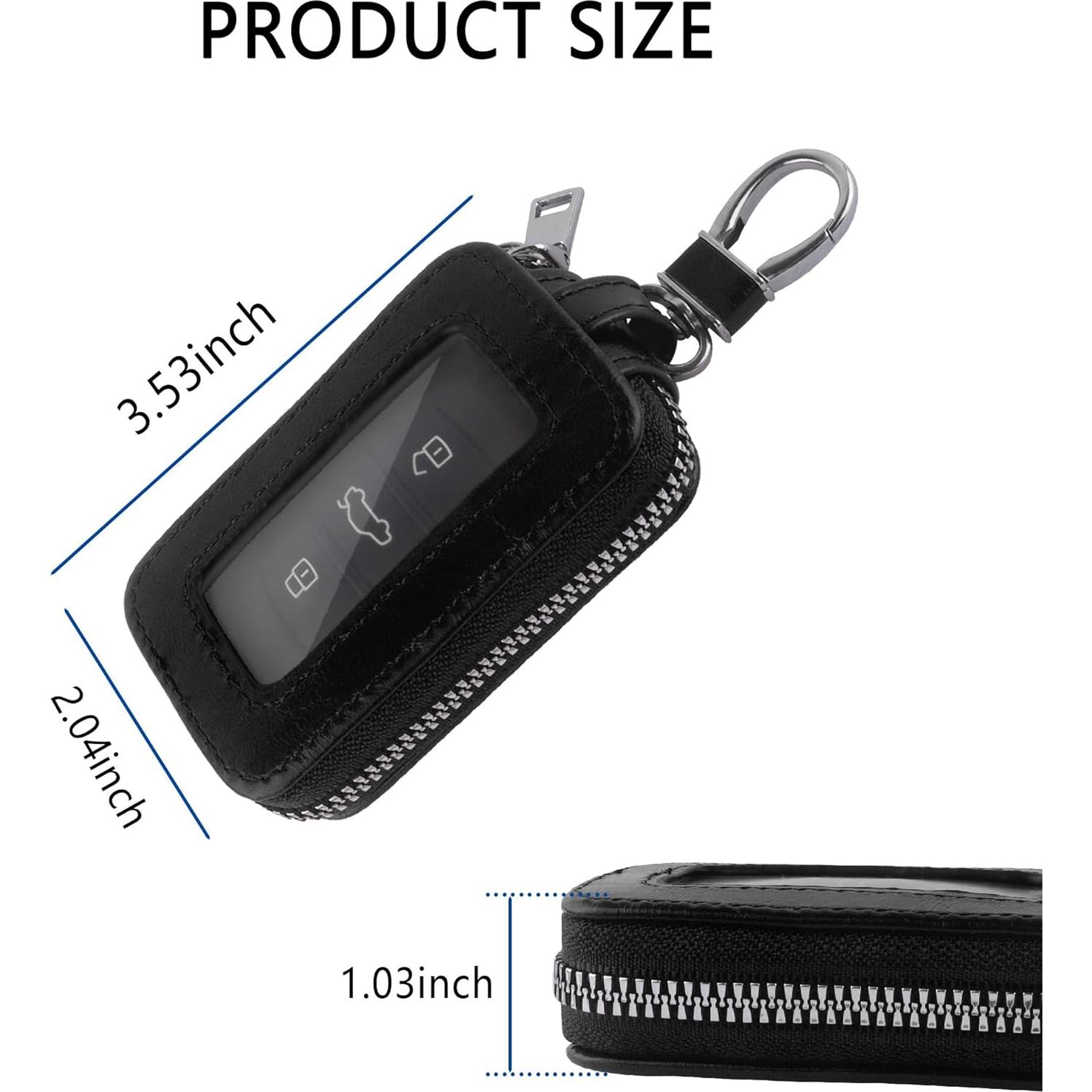 Funda Universal para Llave de Auto Turcee de Cuero PU - Negro