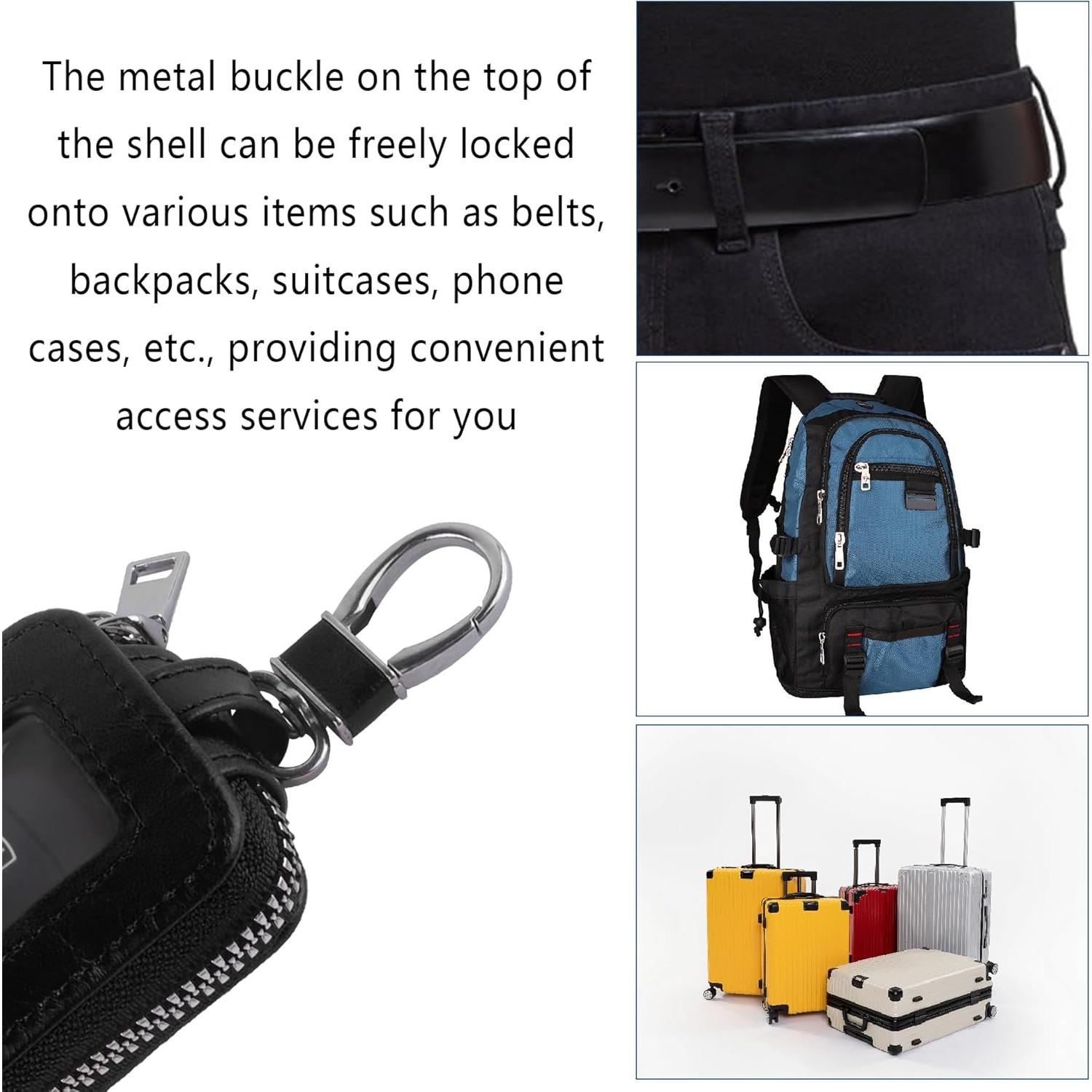 Funda Universal para Llave de Auto Turcee de Cuero PU - Negro