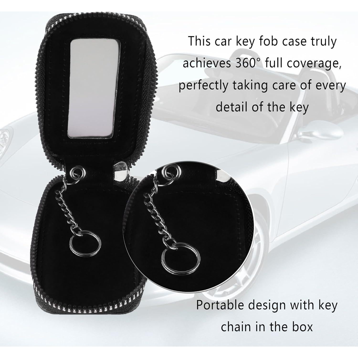 Funda Universal para Llave de Auto Turcee de Cuero PU - Negro