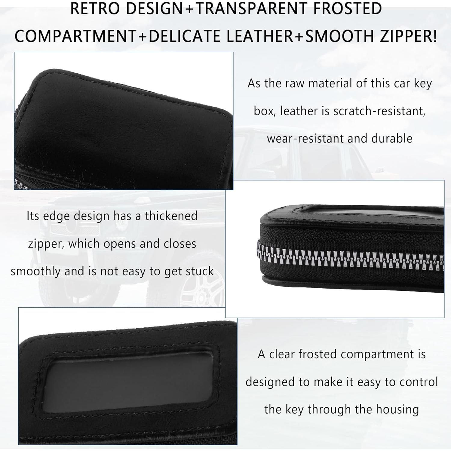 Funda Universal para Llave de Auto Turcee de Cuero PU - Negro