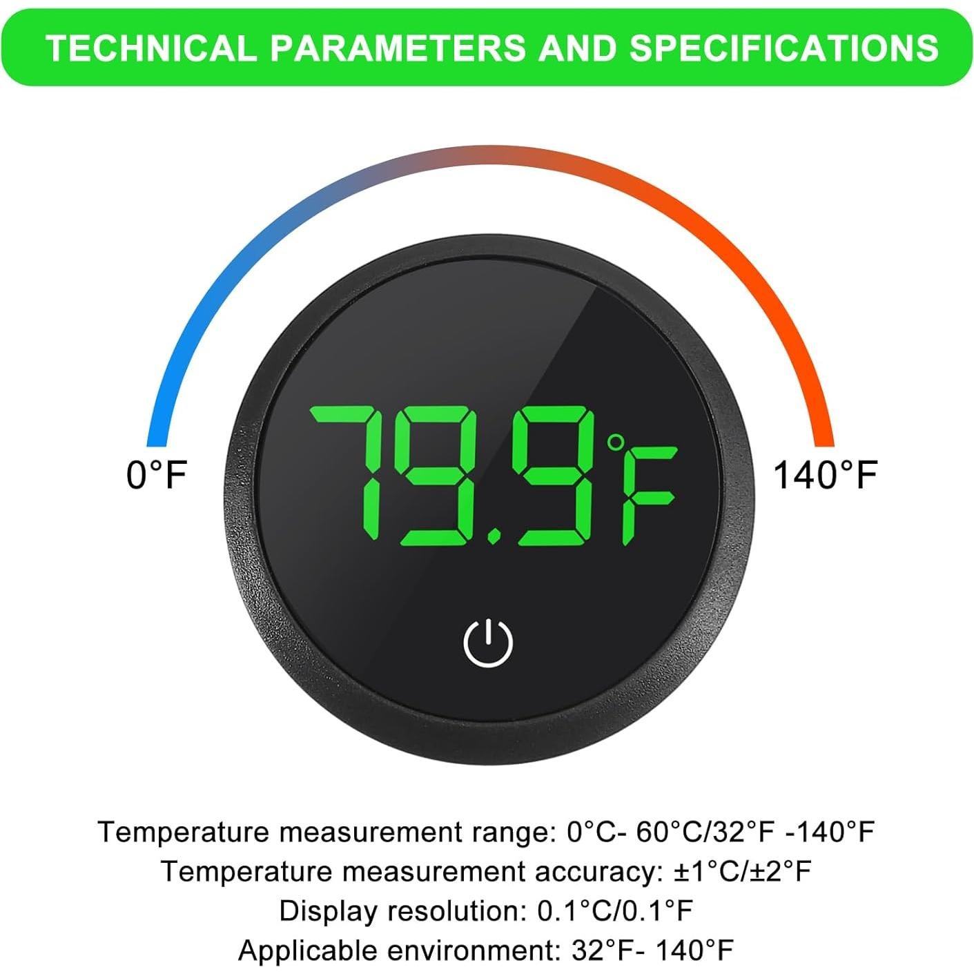 Termómetro Digital de Acuario DWEII 2 Pack LED Precisión 0.9°C
