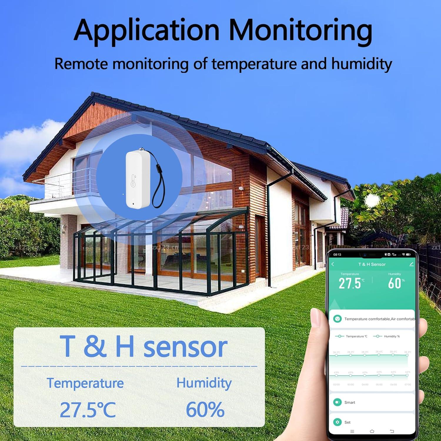 Sensor de Termómetro e Higrómetro WiFi Wayfuture TH11Y Blanco