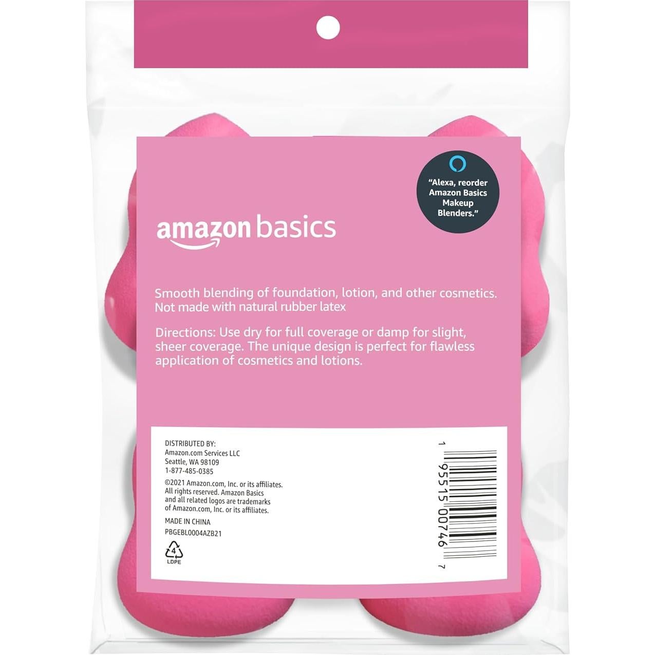 Esponjas de Maquillaje Amazon Basics 4-Pack Grande