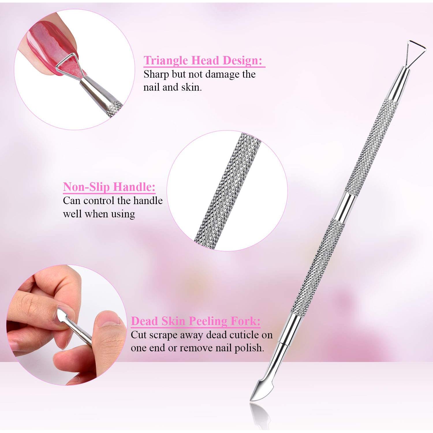 Kit Quitaesmalte Gel MORGLES Rosa con 10 Clips y 300 Discos