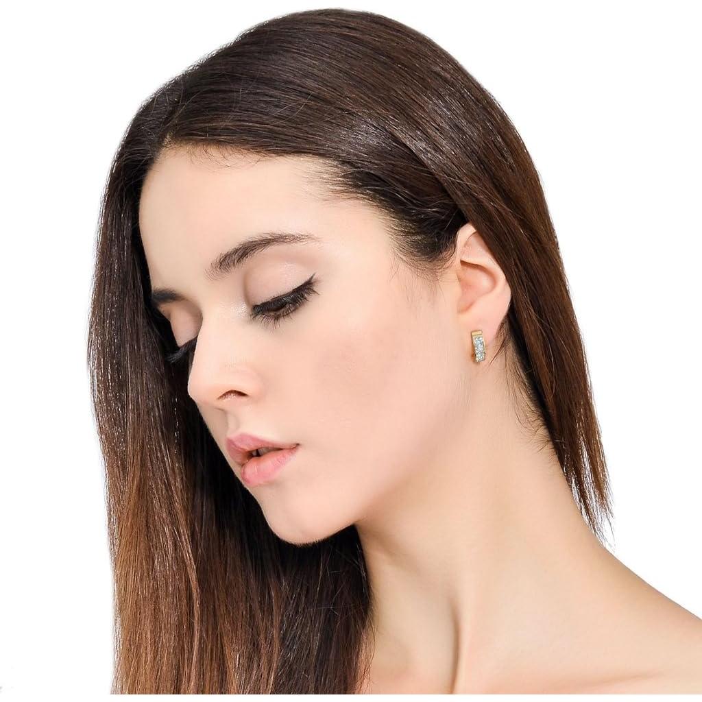 Pendientes de Acero Inoxidable Jstyle 3 Pares Clip Dorados