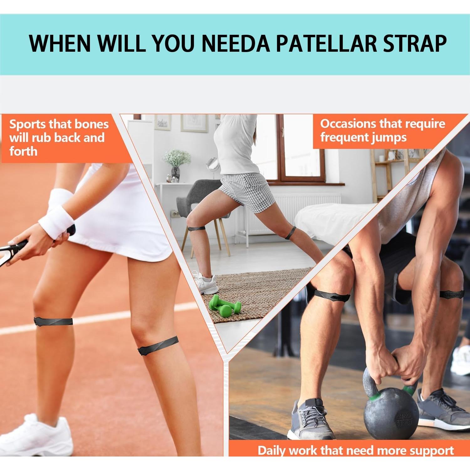 Faja de Rodilla Soporte Patelar KAIJIELY Beige 2 PCS