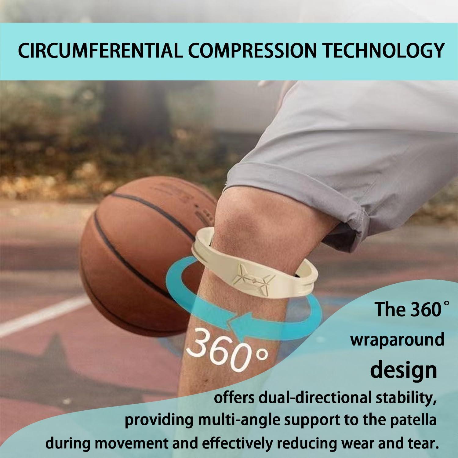 Faja de Rodilla Soporte Patelar KAIJIELY Beige 2 PCS