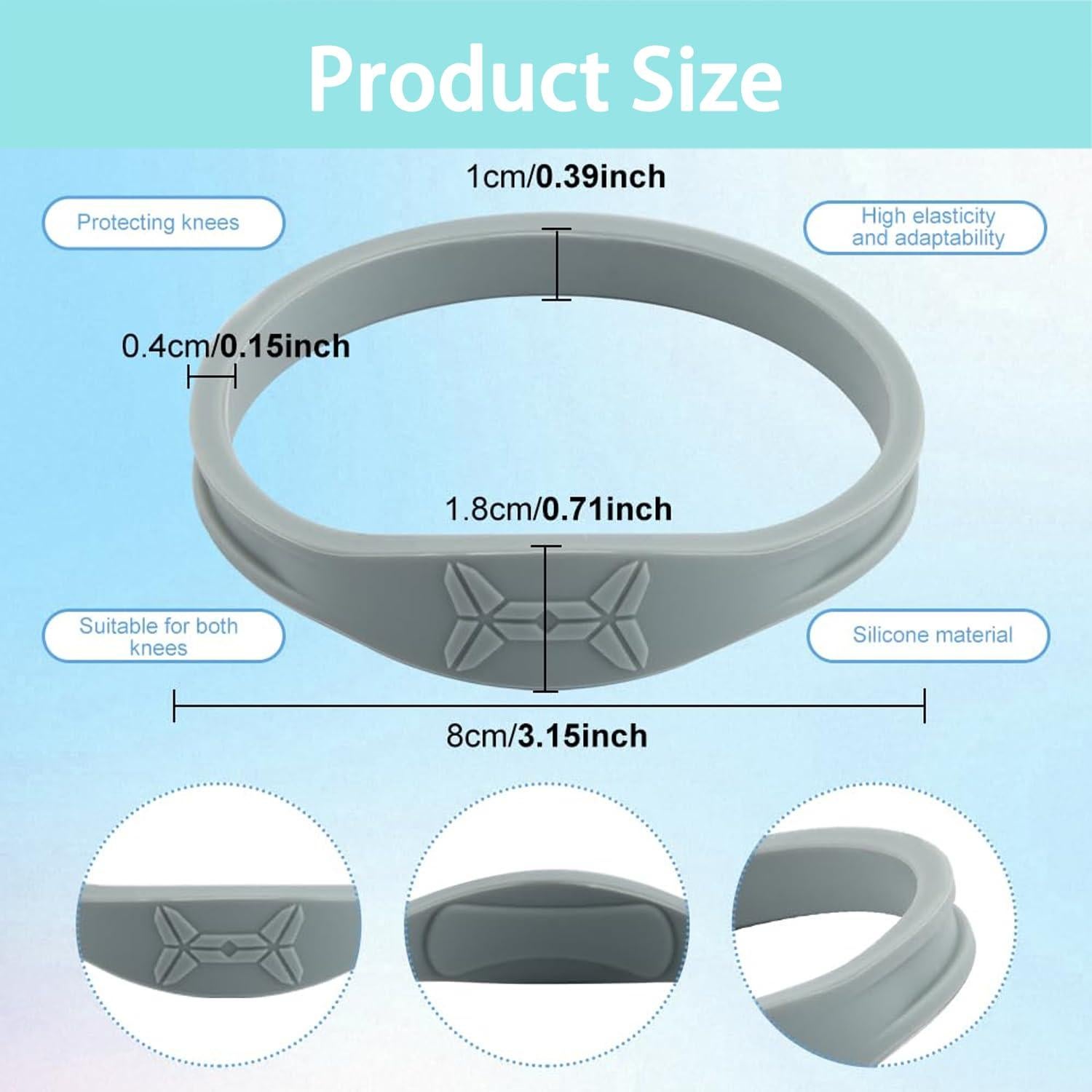 Faja de Rodilla Soporte Patelar KAIJIELY Beige 2 PCS