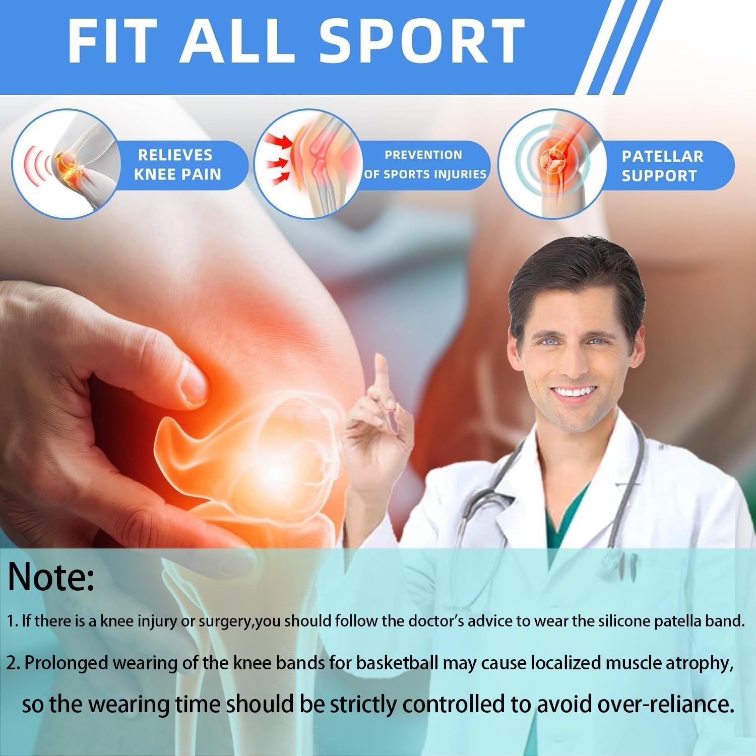 Faja de Rodilla Soporte Patelar KAIJIELY Beige 2 PCS