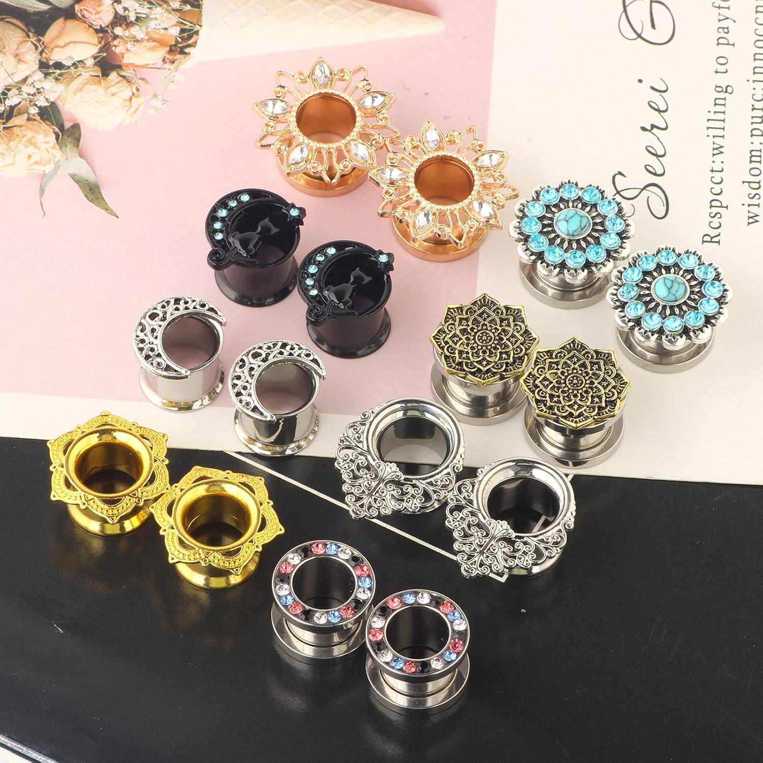 Pendientes TIANCI de Acero Inoxidable 8 Pares para Mujeres