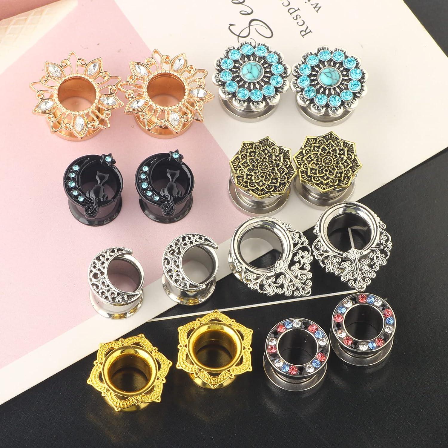 Pendientes TIANCI de Acero Inoxidable 8 Pares para Mujeres