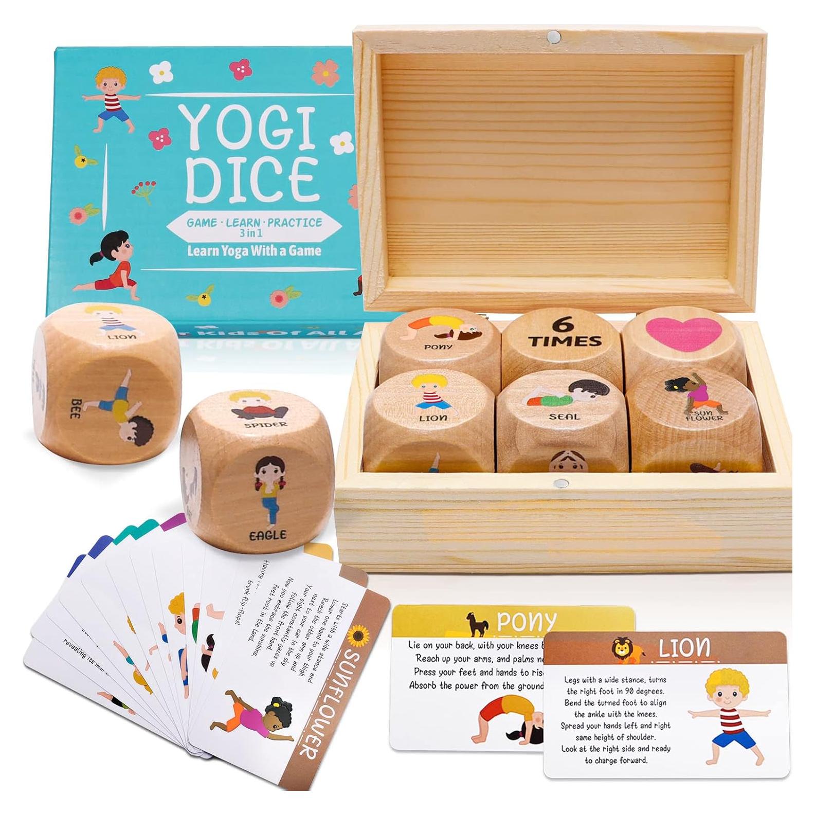 Dados de Yoga para Niños Garybank - Juego de Ejercicio Divertido