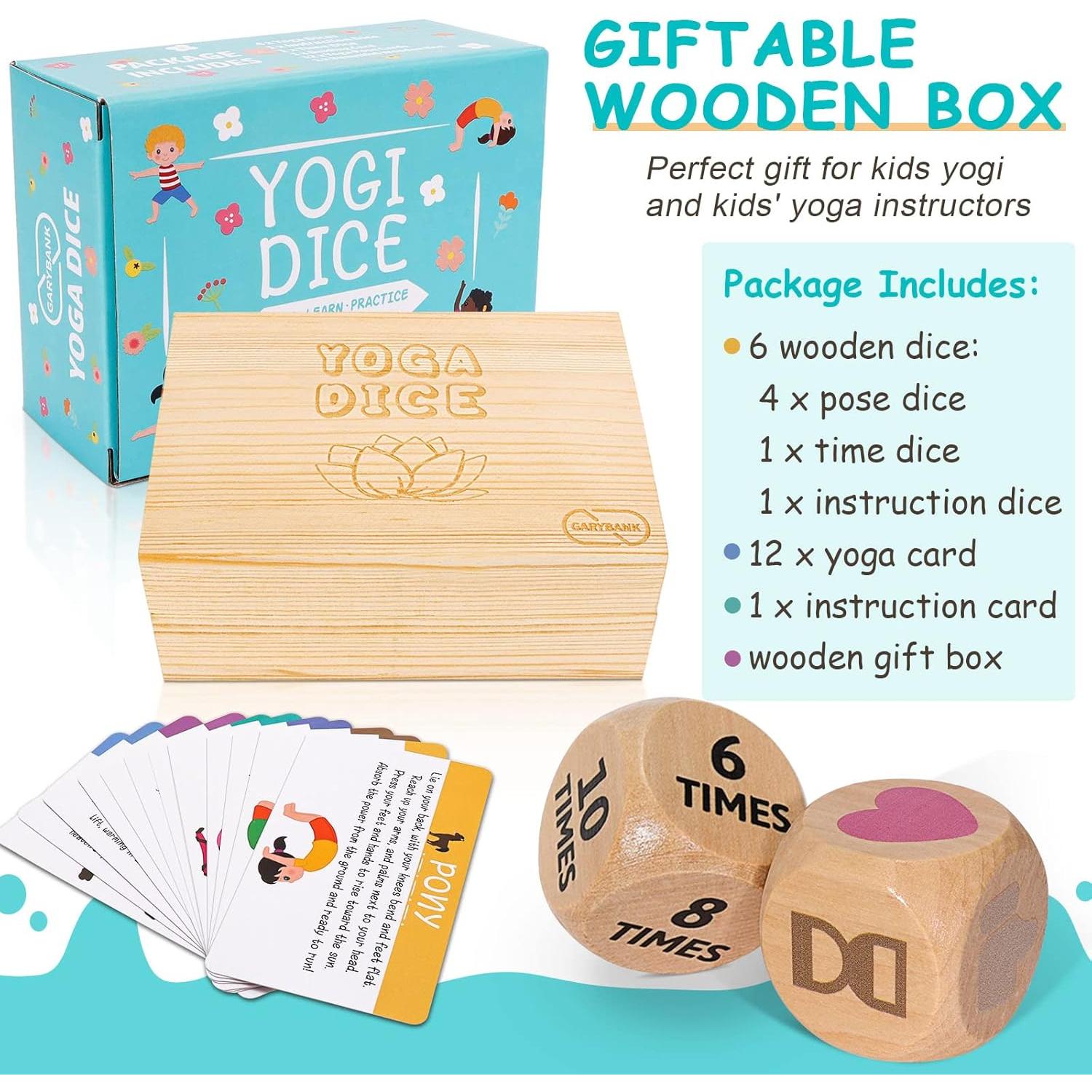 Dados de Yoga para Niños Garybank - Juego de Ejercicio Divertido