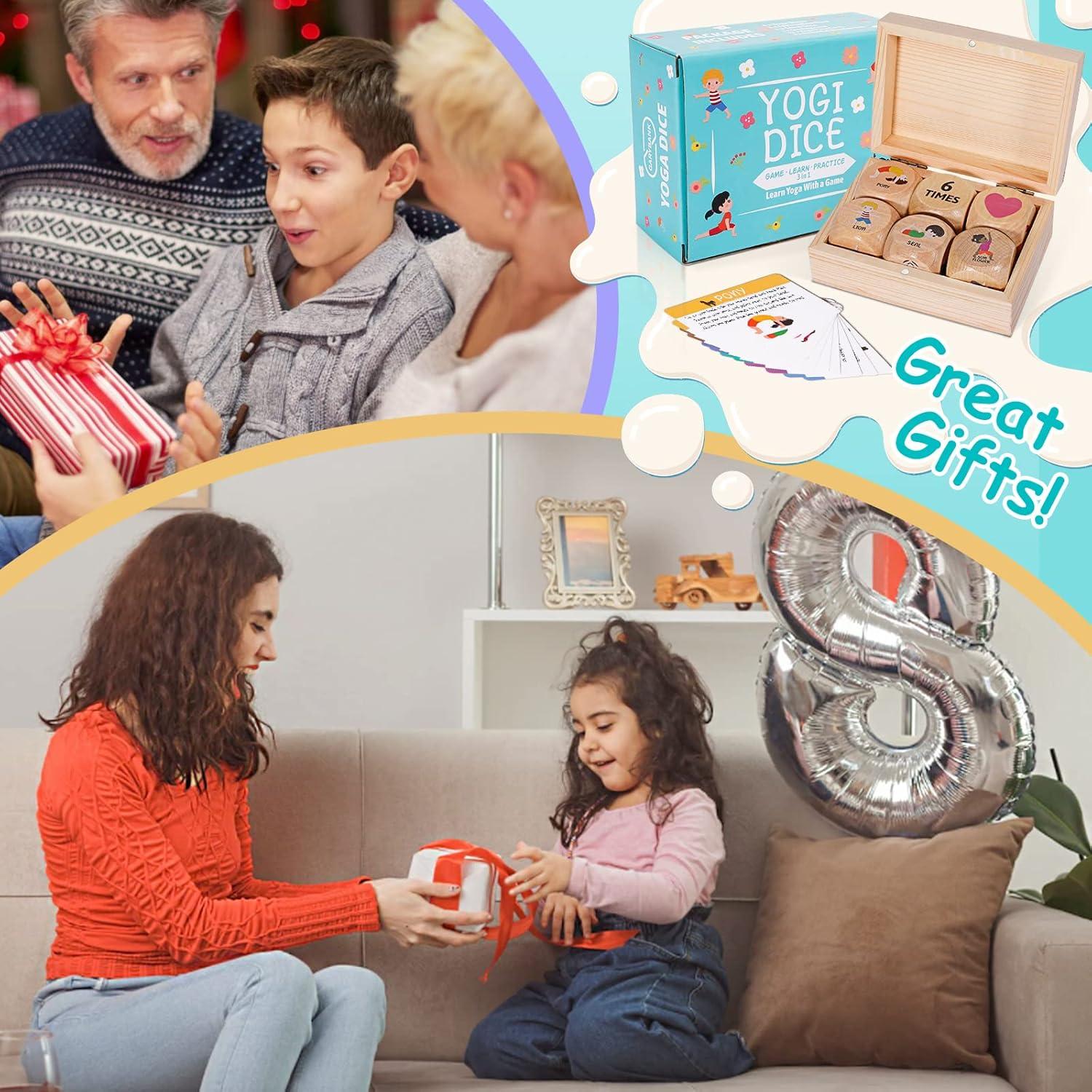 Dados de Yoga para Niños Garybank - Juego de Ejercicio Divertido