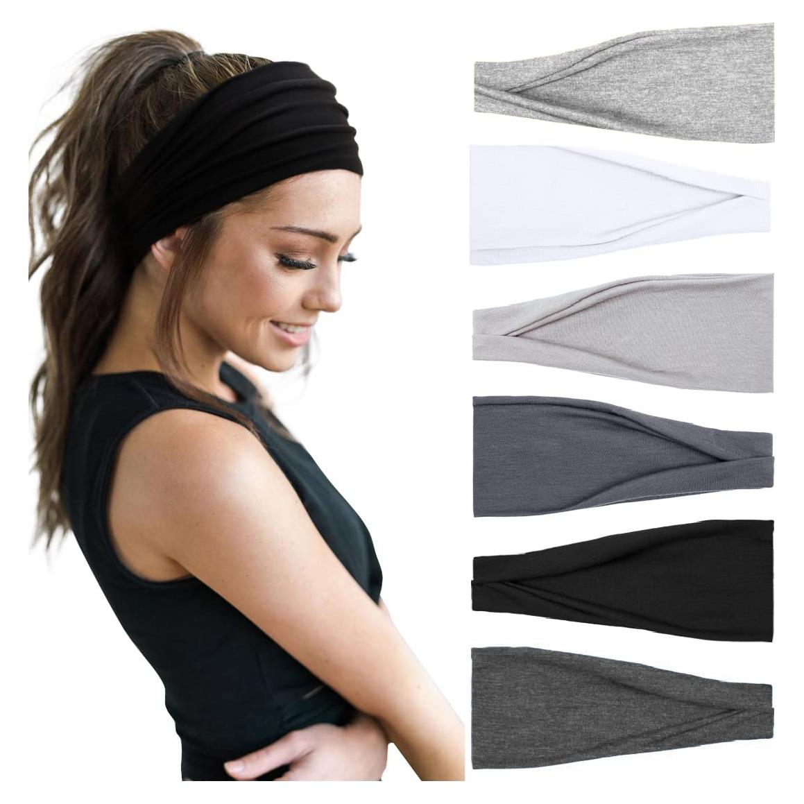 Bandas de Cabeza Anchas Antideslizantes Huachi - 6 Colores