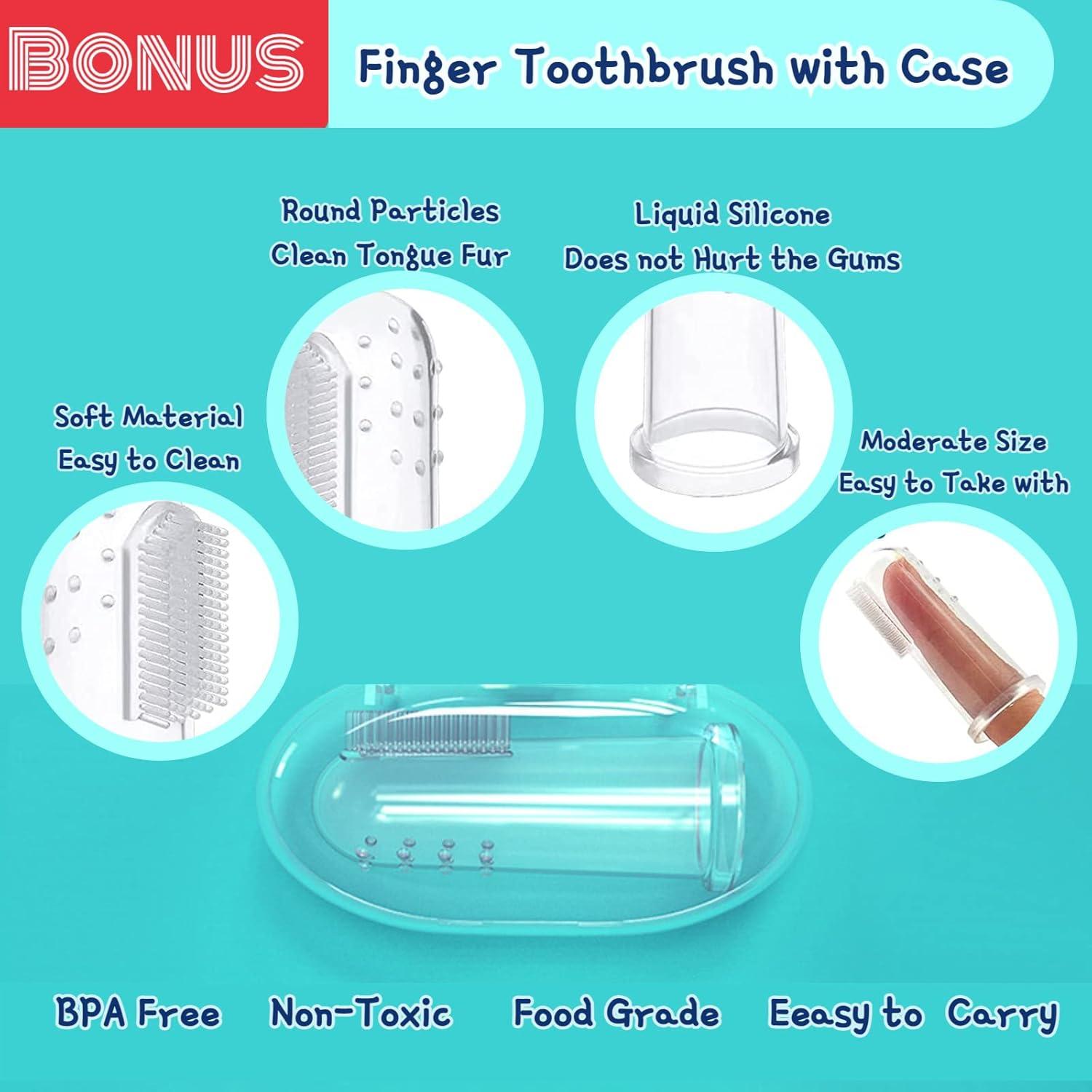 Limpiador Oral para Bebés Little Fox 43 Piezas + Cepillo Dedo