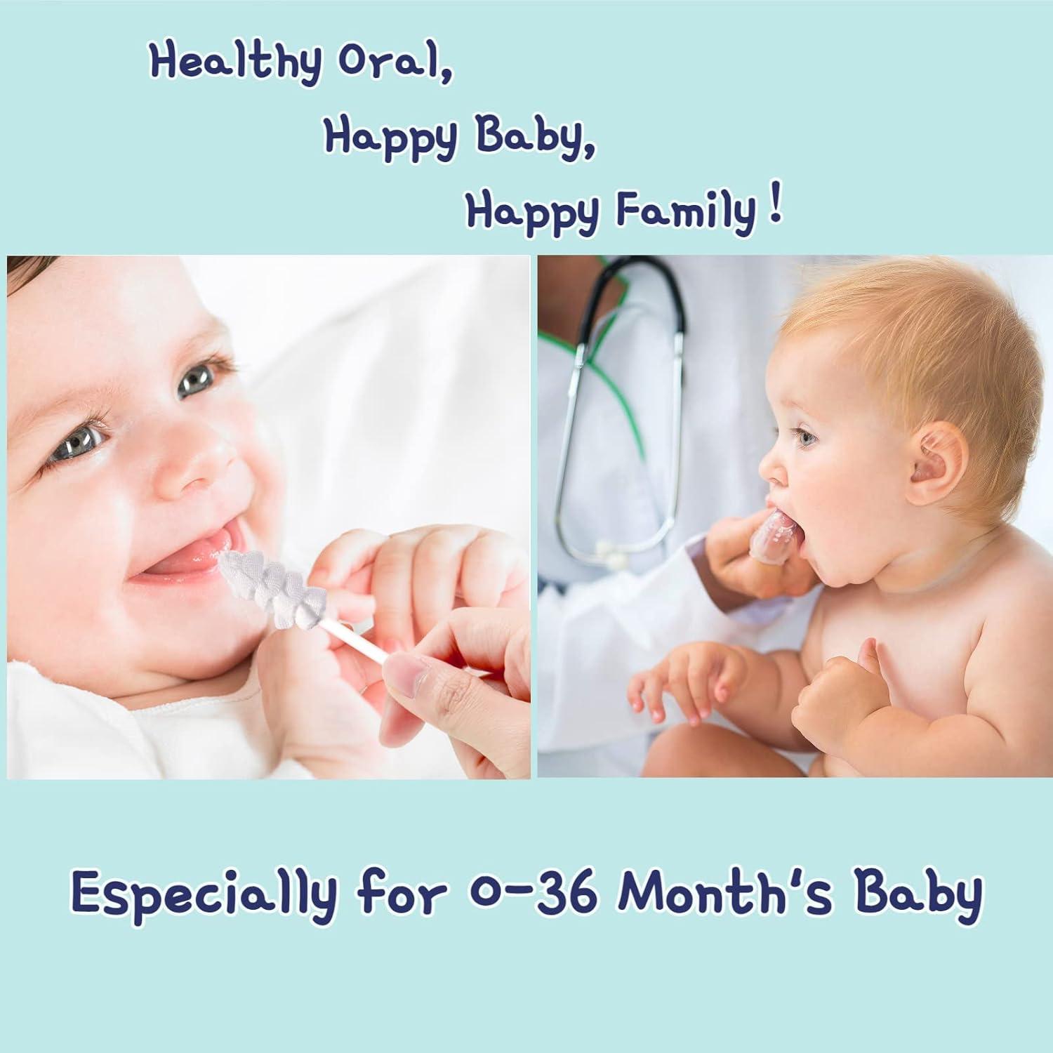 Limpiador Oral para Bebés Little Fox 43 Piezas + Cepillo Dedo