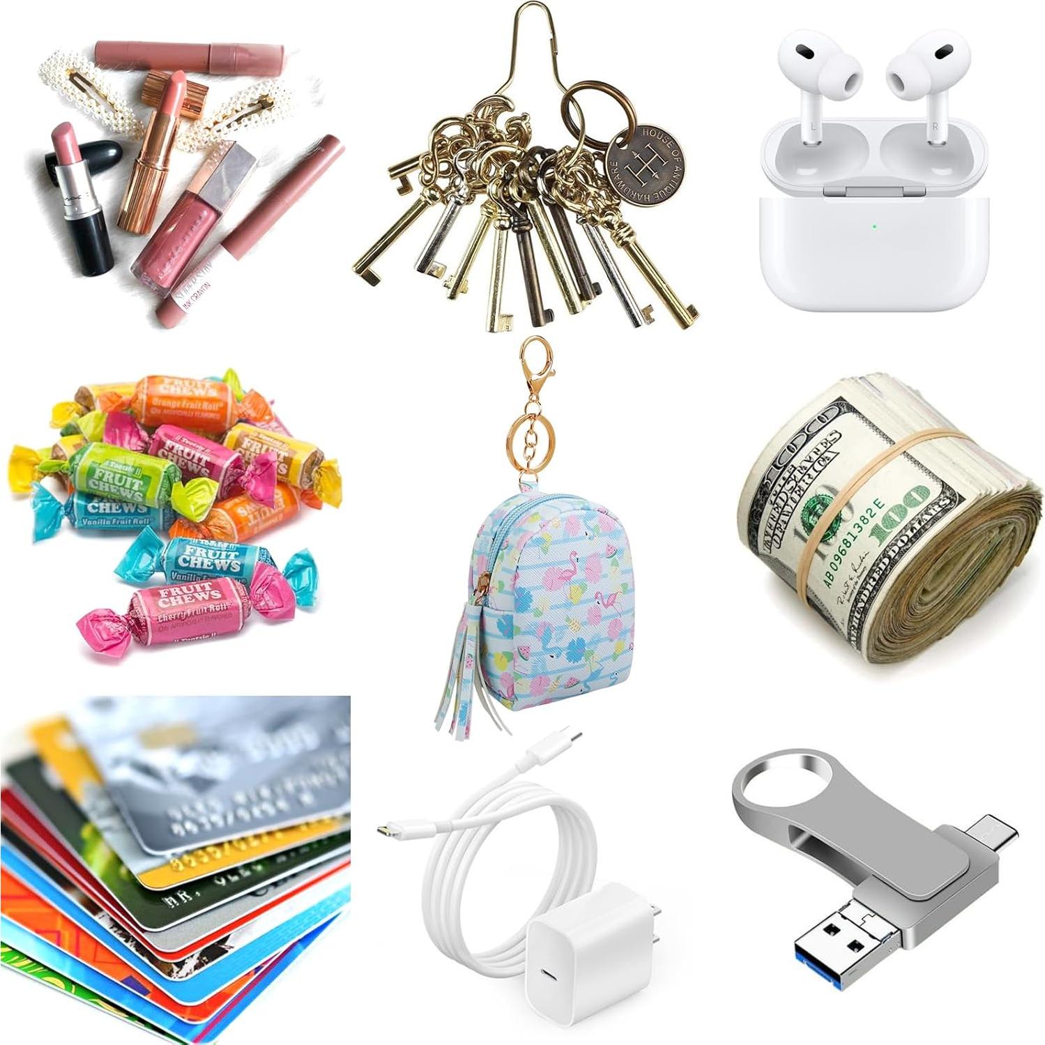 4 Mini Bolsas Cosméticas de Cuero PU AIBFRID para Mujeres