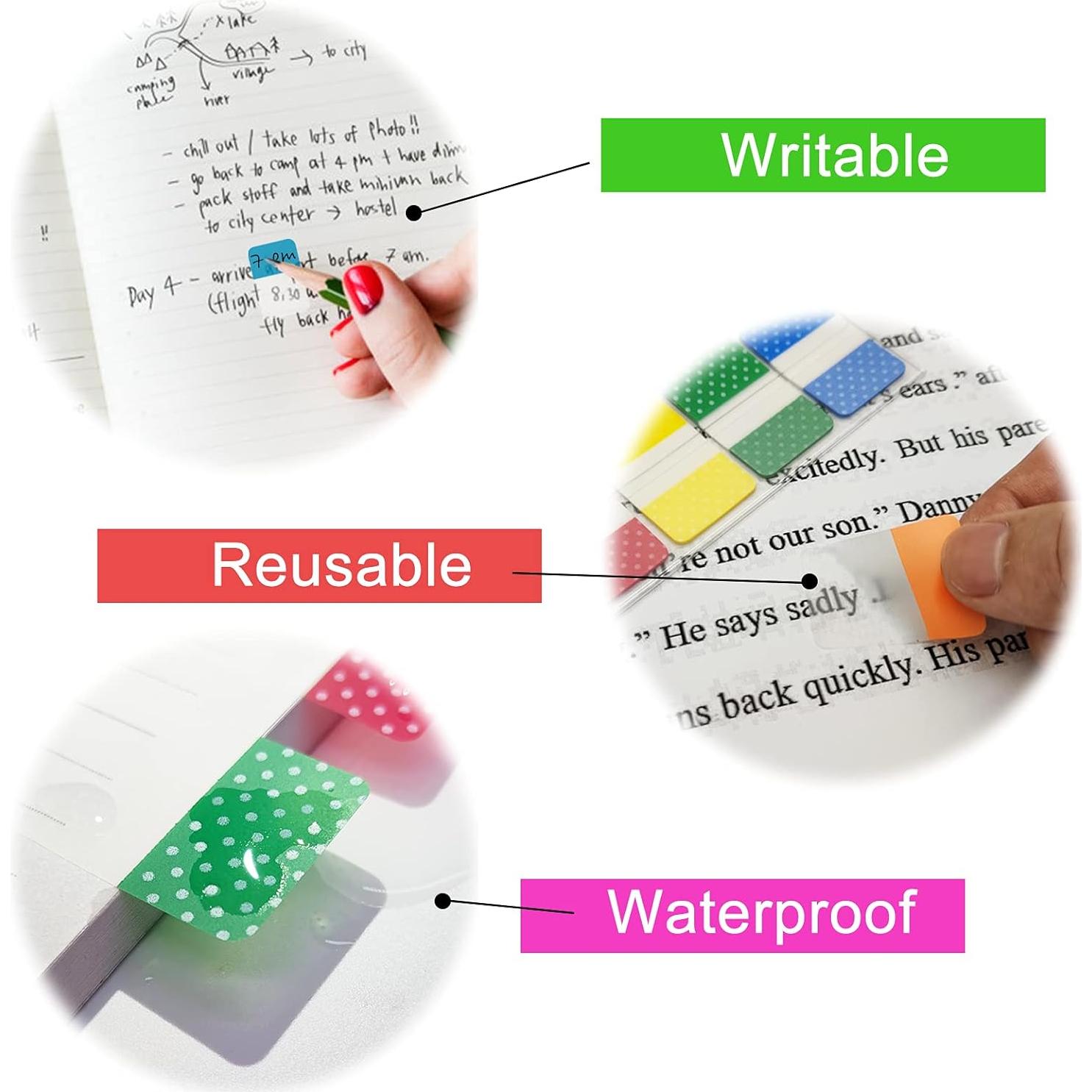 Pestañas Adhesivas KICNIC 240 Pcs 4x2.5 cm 8 Colores Neón