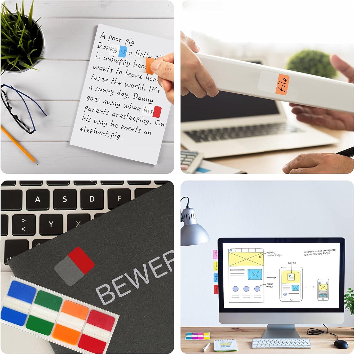 Pestañas Adhesivas KICNIC 240 Pcs 4x2.5 cm 8 Colores Neón