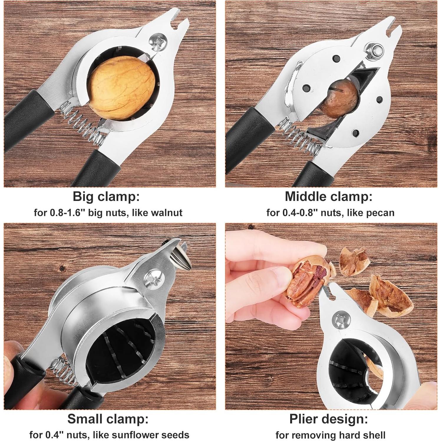 Cascanueces de Acero Inoxidable Sanchamy con 2 Picos - Negro