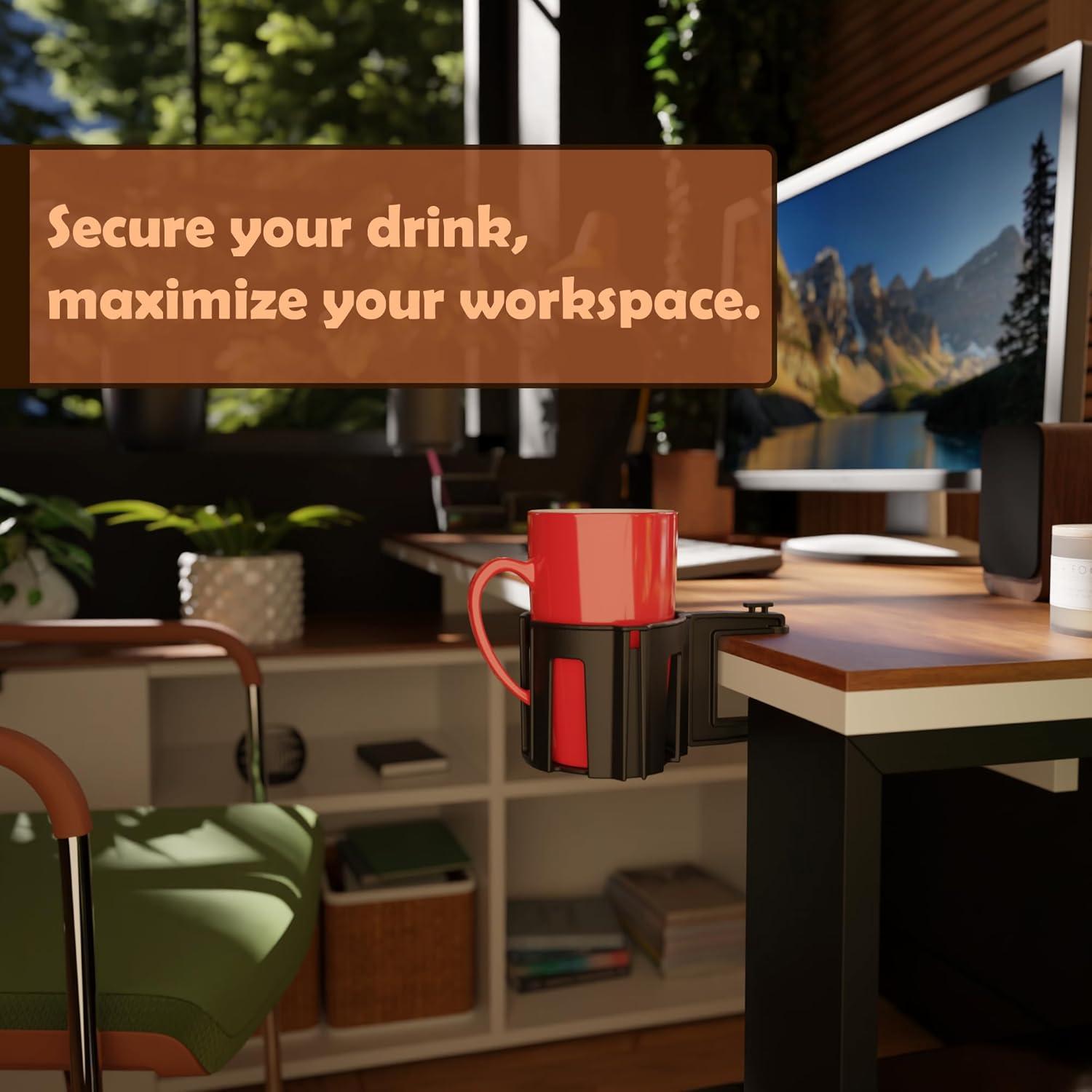 Soporte de Taza Grande Cup-Holster Negro para Escritorio