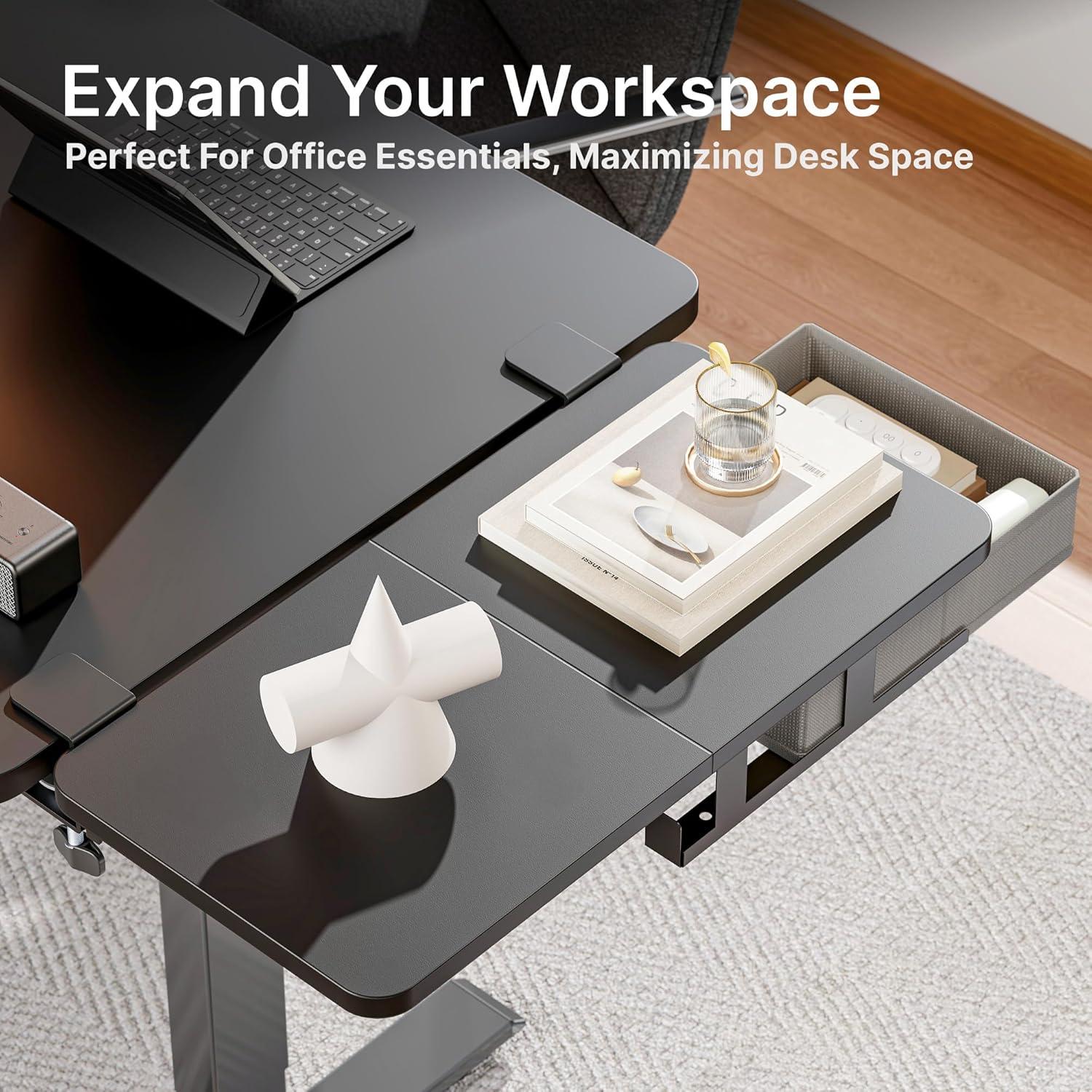 Bandeja Extensora de Escritorio PEGZONE 61x30.5cm con Cajón Negro