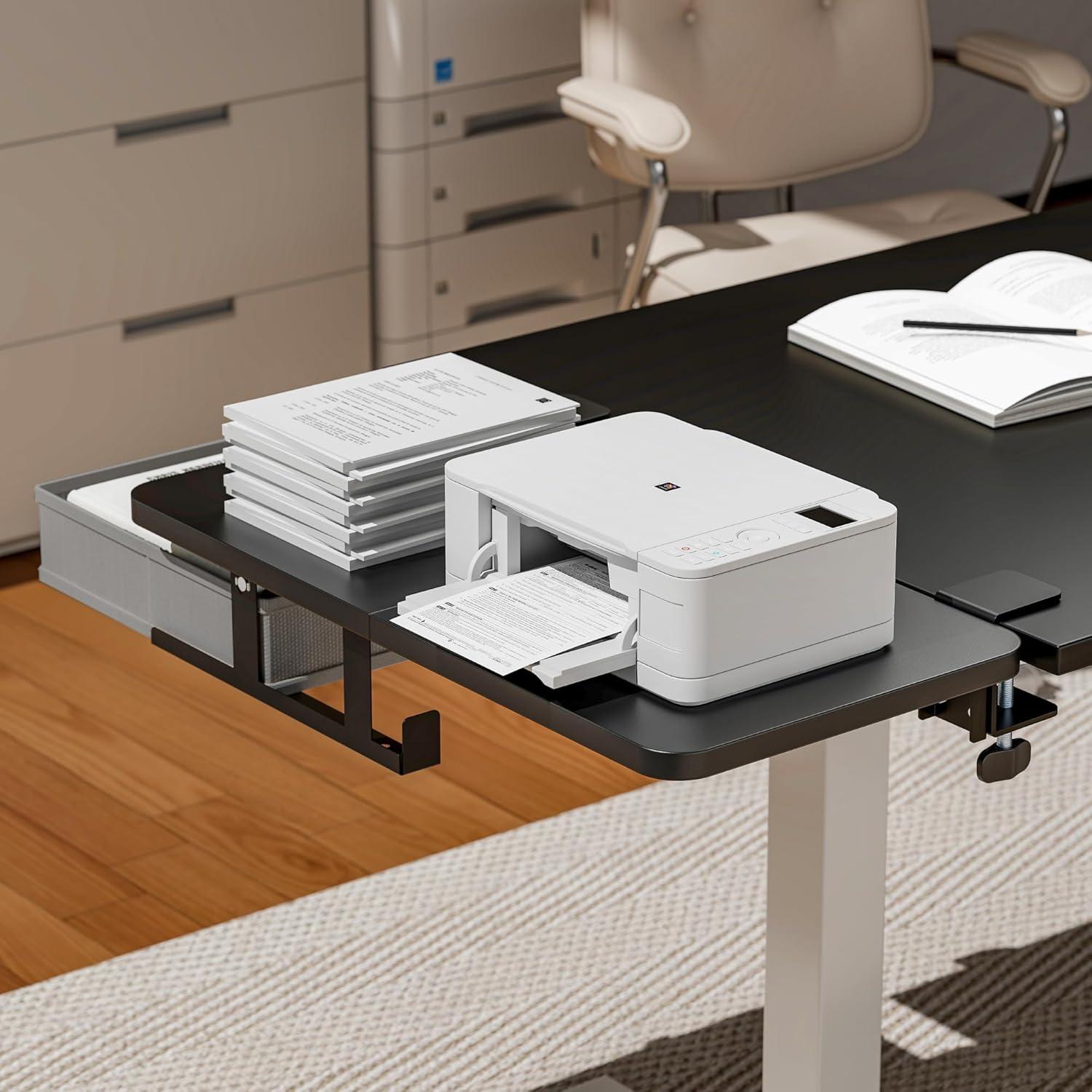 Bandeja Extensora de Escritorio PEGZONE 61x30.5cm con Cajón Negro