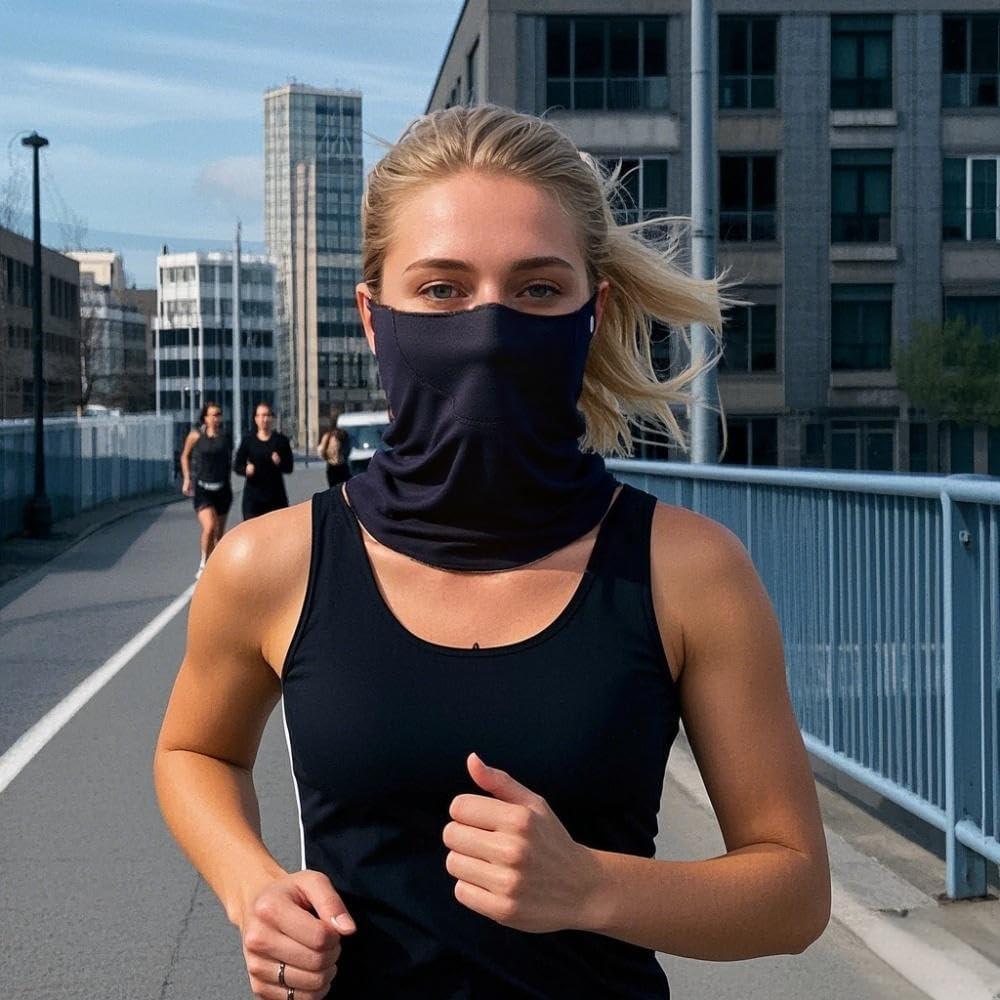 Gaiter de Cuello Refrigerante PROUDDEMON UPF 50+ Unisex Negro