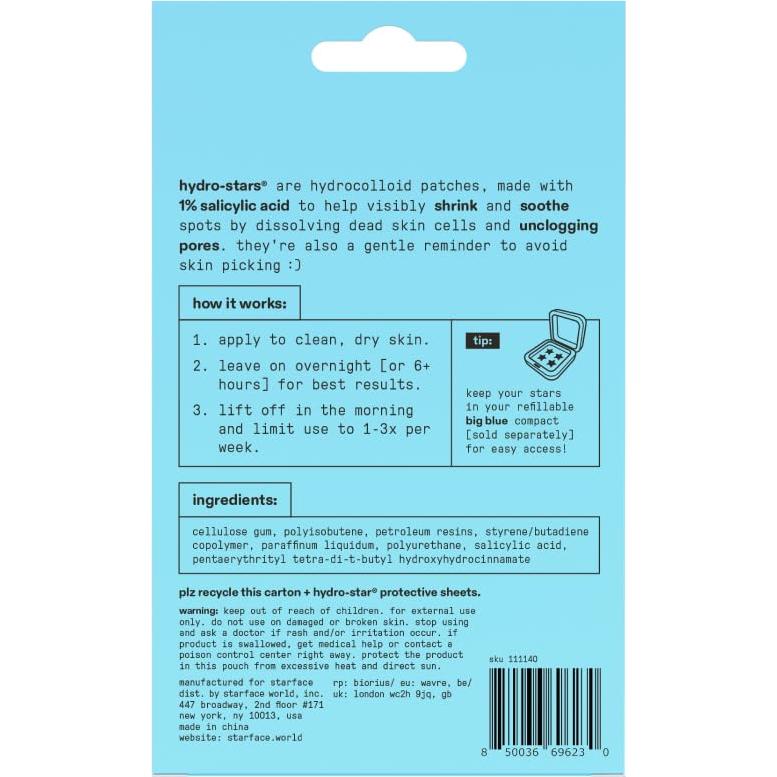 Starface Hydro-Star Parche Hidrocoloide 1% Ácido Salicílico 96 Unidades