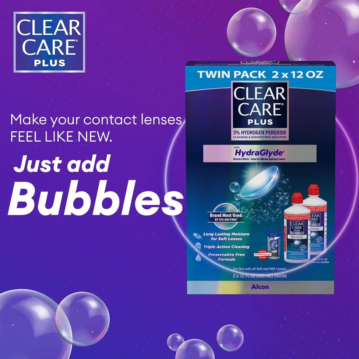 Solución Limpiadora Clear Care Plus 2x340g con Estuche
