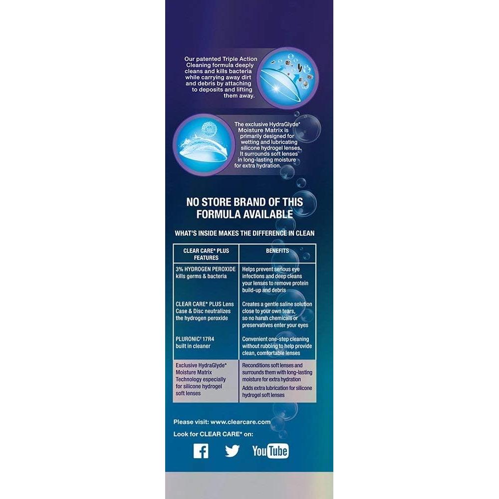 Solución Limpiadora Clear Care Plus 2x340g con Estuche