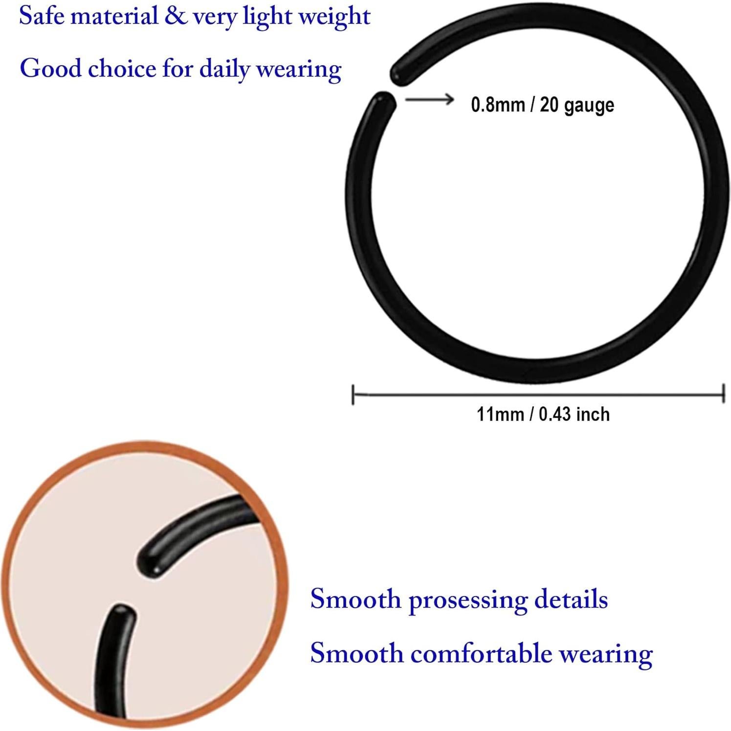 Set 60 Retenedores de Oreja Hipoalergénicos Melimarry 20 Gauge