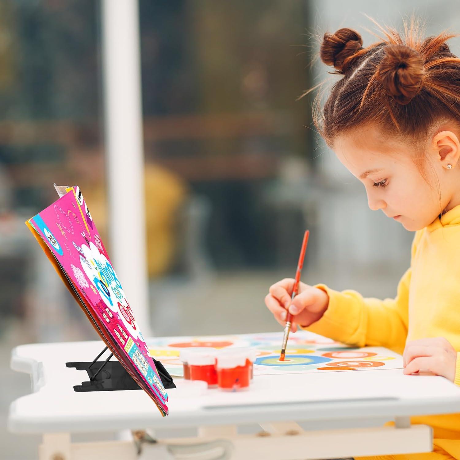 Soporte de Libro MSDADA Ajustable de Metal Negro 15x15.5cm