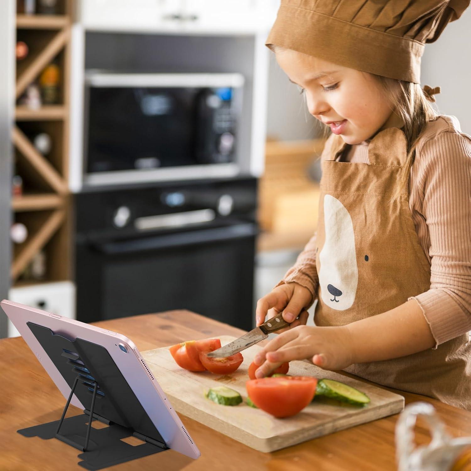 Soporte de Libro MSDADA Ajustable de Metal Negro 15x15.5cm