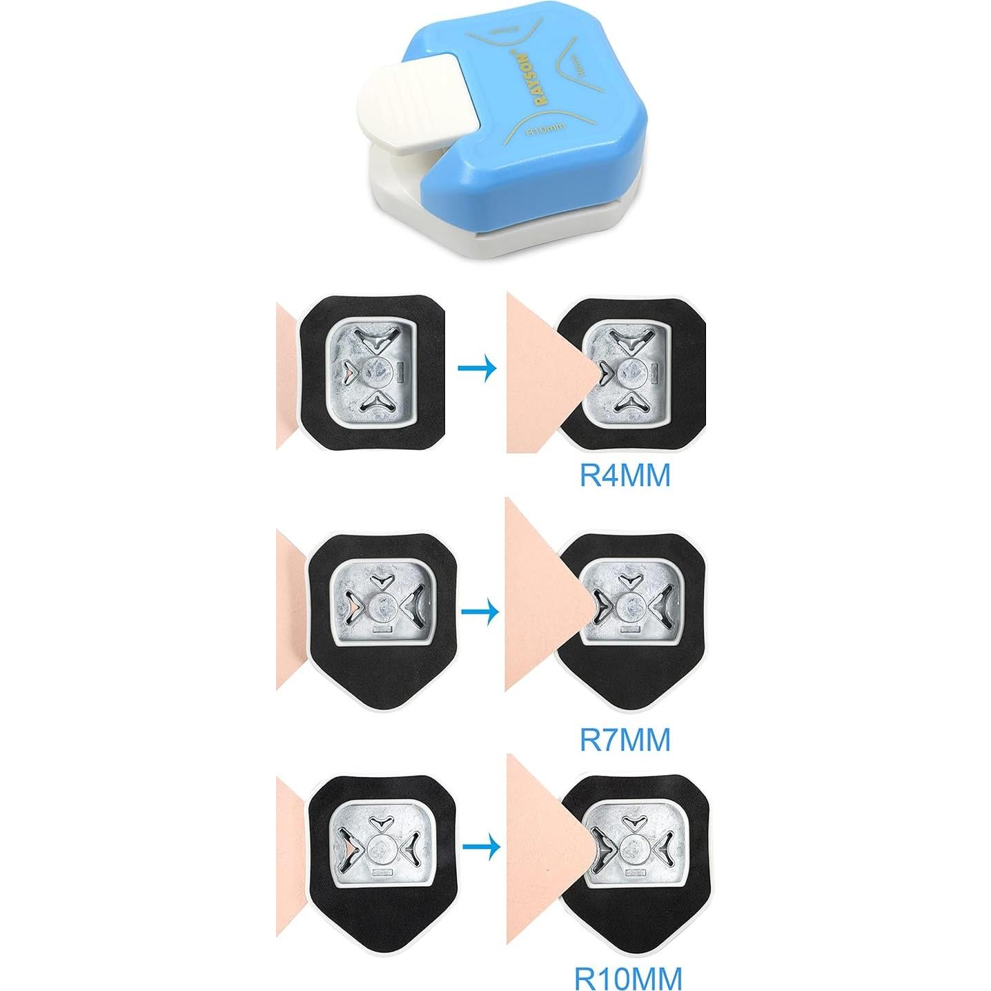 Cortador de Esquinas RAYSON CR05BL 3 en 1 Azul 4mm 7mm 10mm