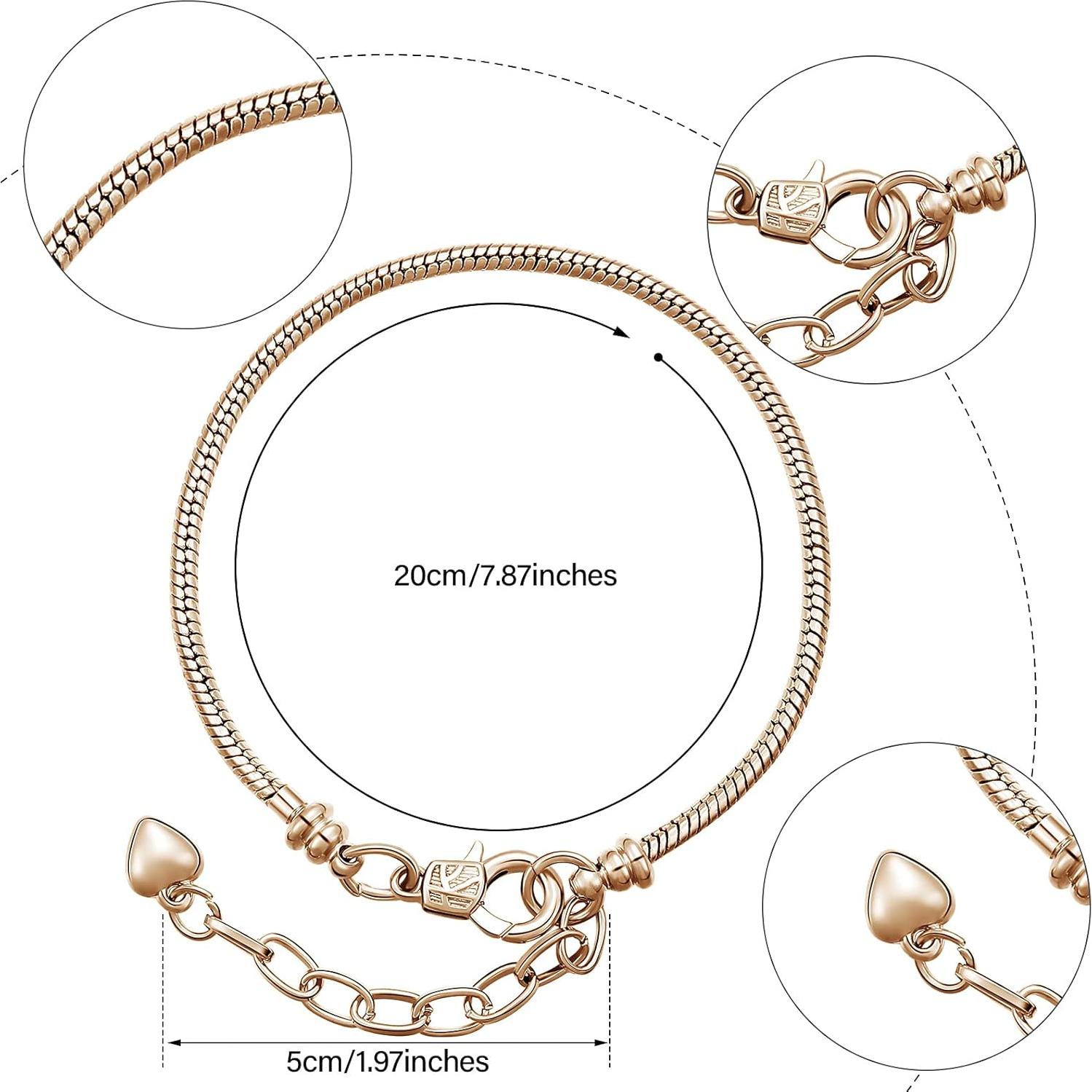 Hicarer 20 Pcs Pulsera de Cadena Ajustable Oro DIY Joyería