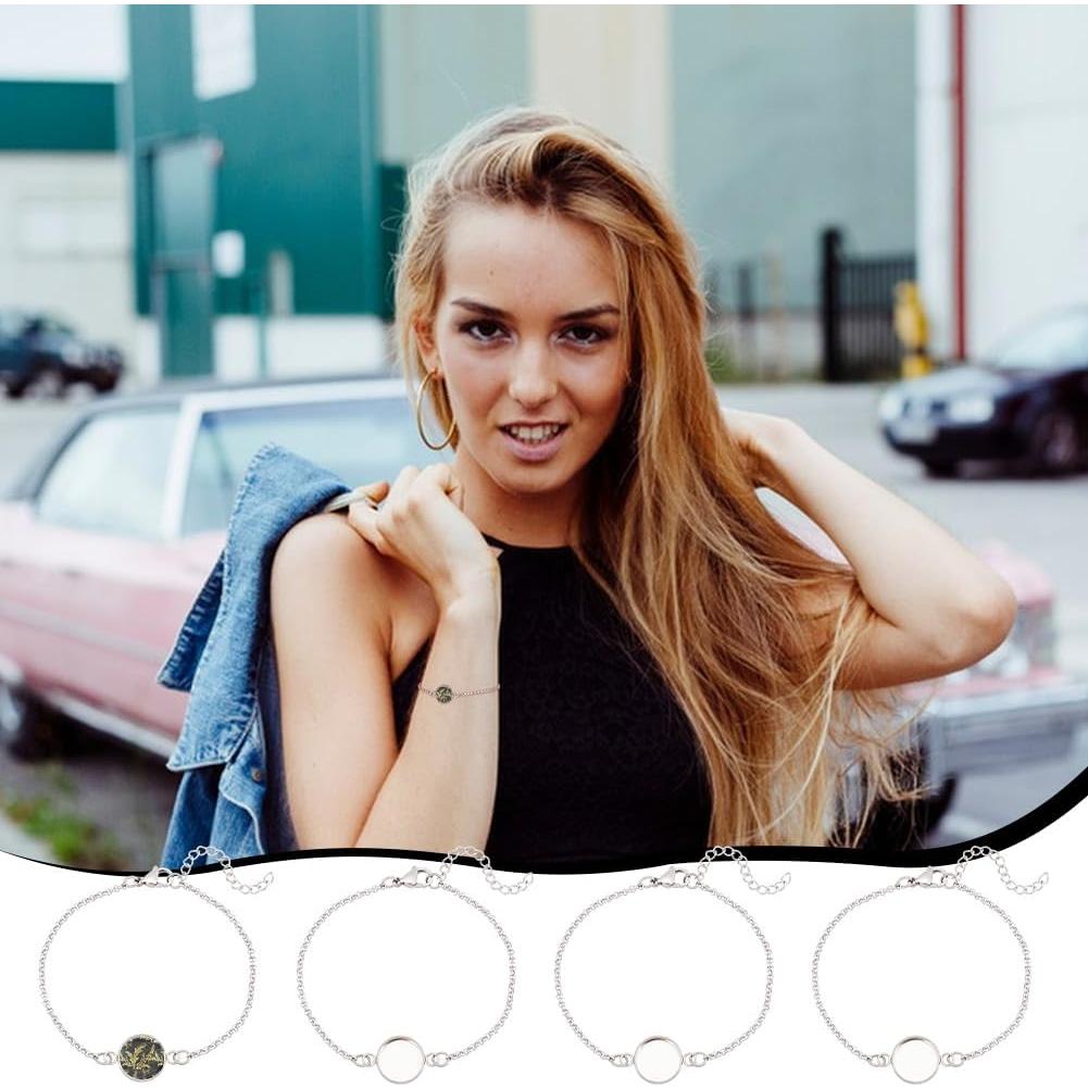 Kits de Pulsera UNICRAFTALE 12 Piezas Acero Inoxidable 12mm